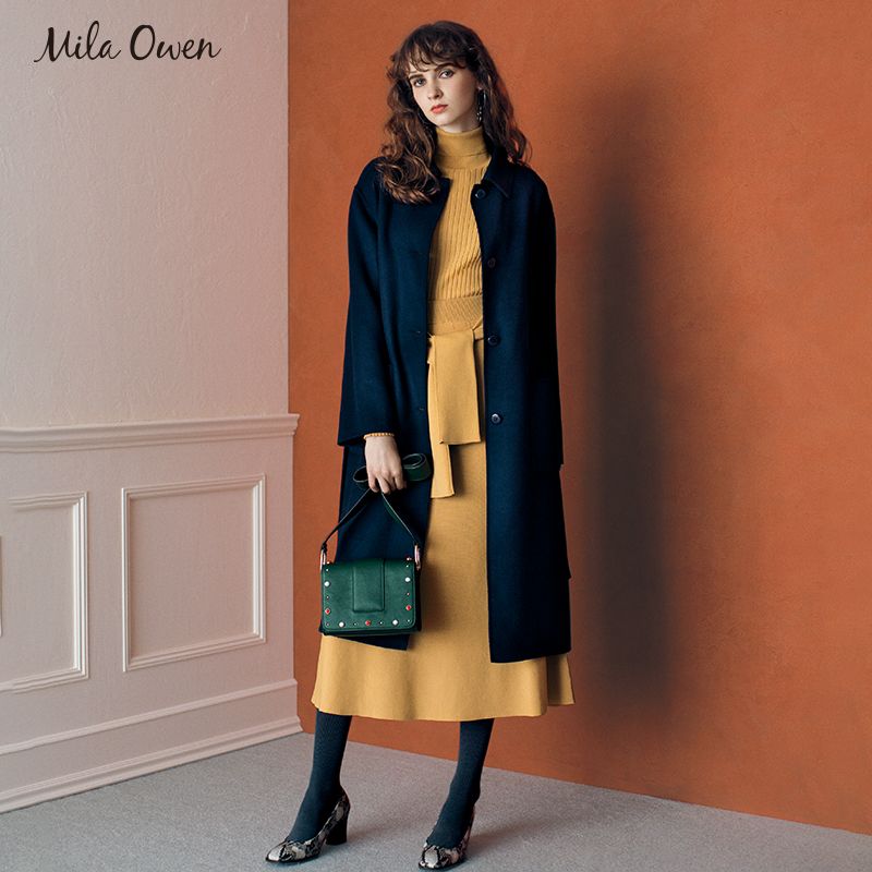 3万円→1万4000円 美品 完売 Mila owen 青 コート Mila Owen 「Mila Owen」 ノーカラーコート 1 ピンク レディース