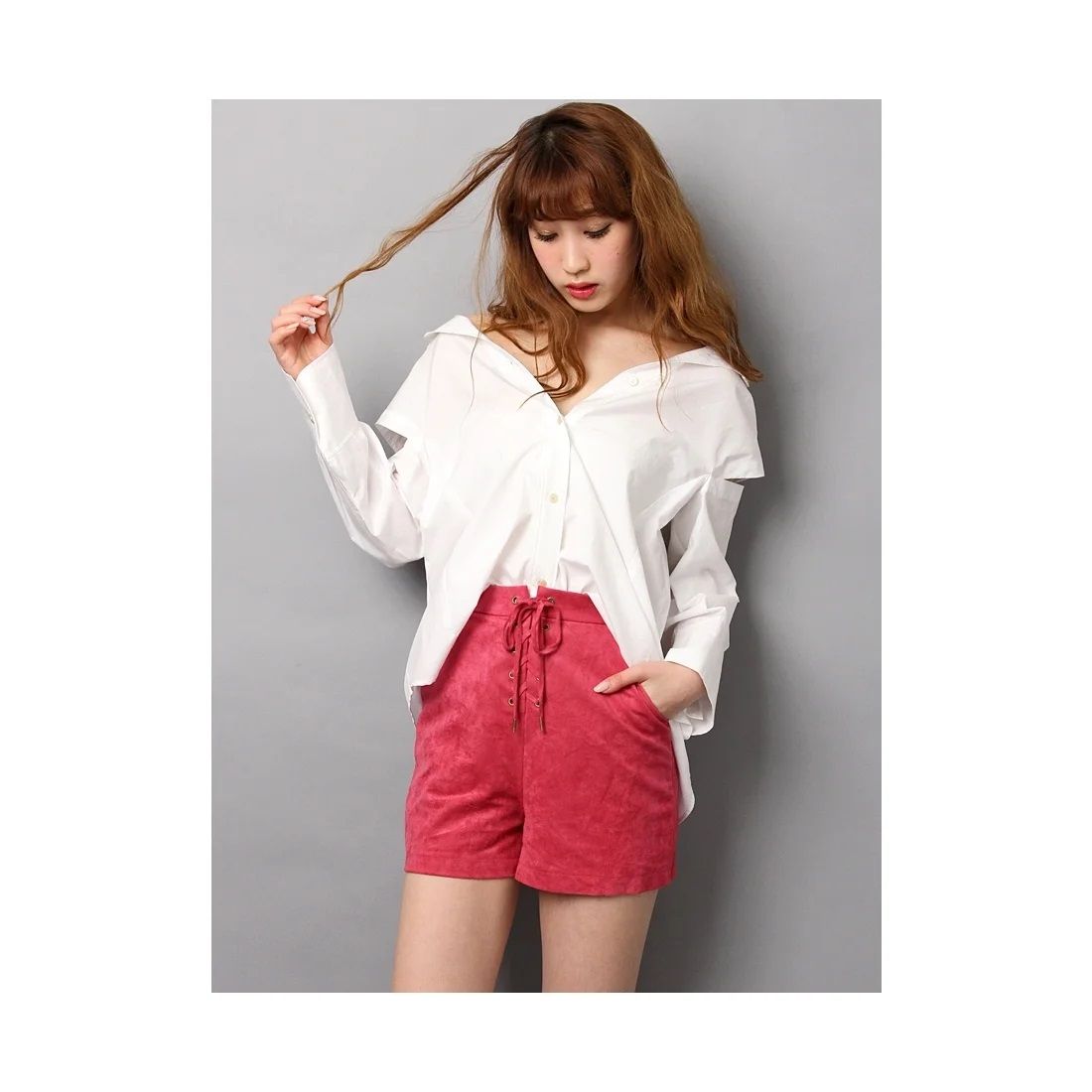 冬ショーパン◎新品☆SNIDEL (スナイデル) レースアップショートパンツ  