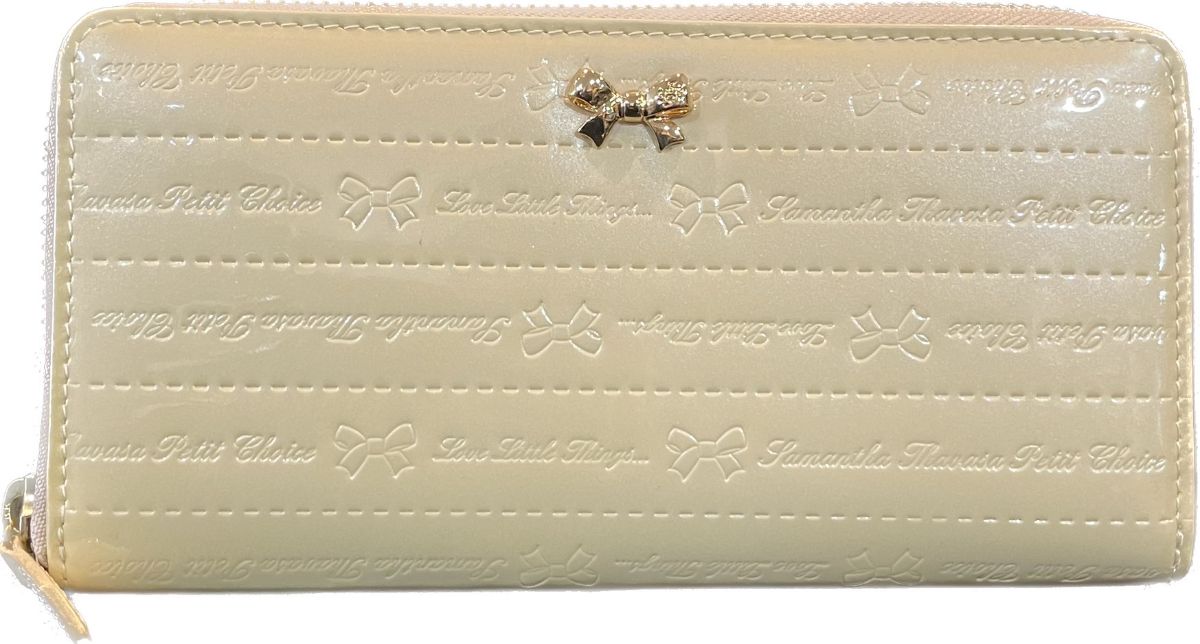 サマンサタバサ エナメル レザー ラウンド ファスナー 長財布 春夏カラー 新品☆Samantha Thavasa Petit Choice サマンサタバサ