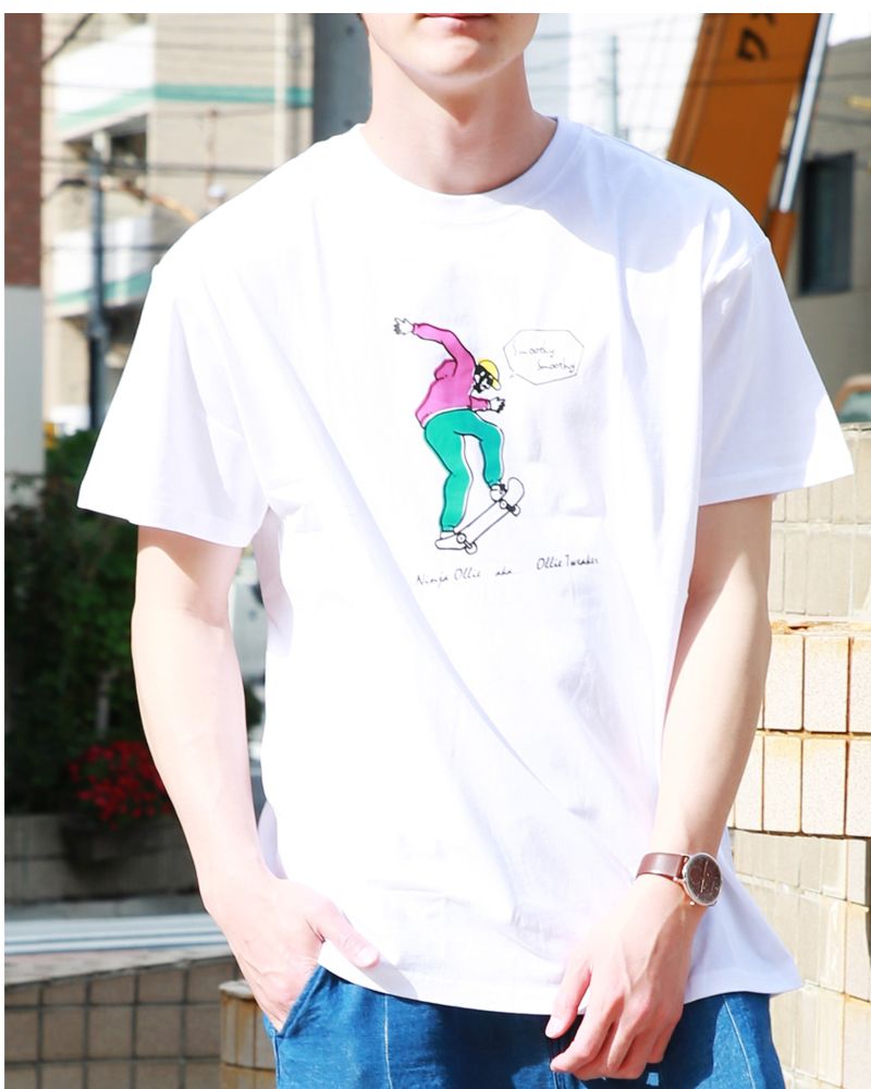 スケボー プリント イラスト 半袖tシャツ Smasell スマセル 公式通販 サスティナブルアウトレットモール スマセル
