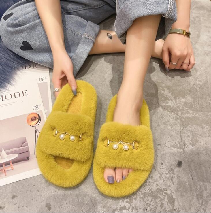 Smasell シューズ スリッパ 外履き レディース 秋冬 モコモコ 暖か シンプル トレンド おしゃれ 人気