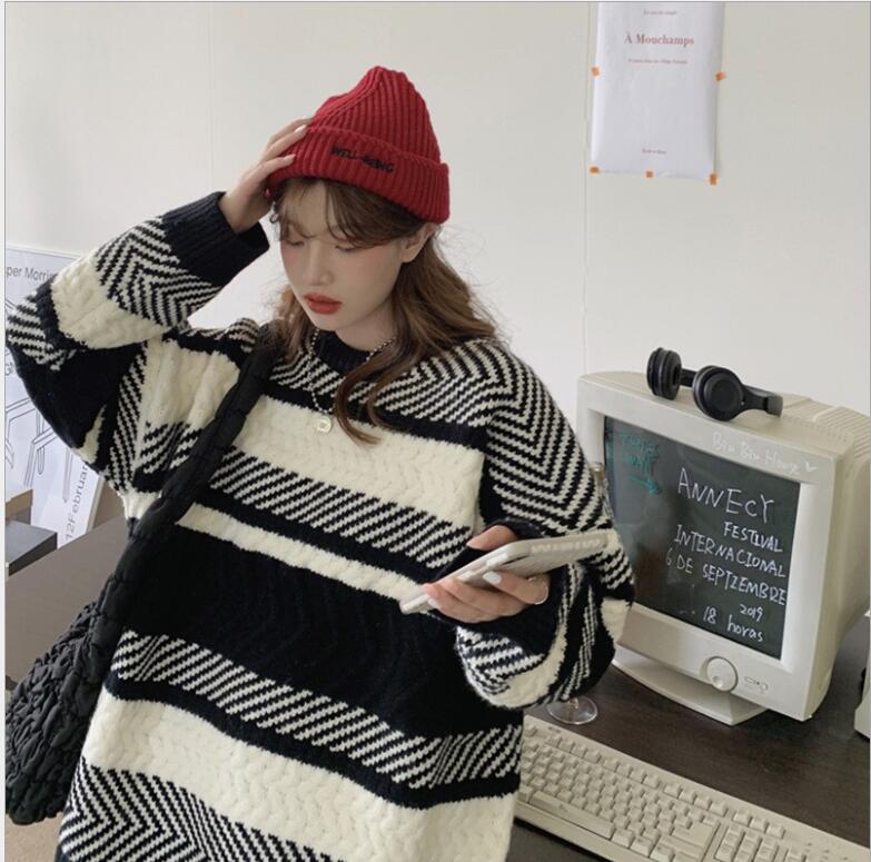 レディース セーター 秋冬 ゆったり ボーダー柄 カジュアル トレンド おしゃれ 人気 Smasell スマセル 公式通販 サスティナブルアウトレットモール スマセル