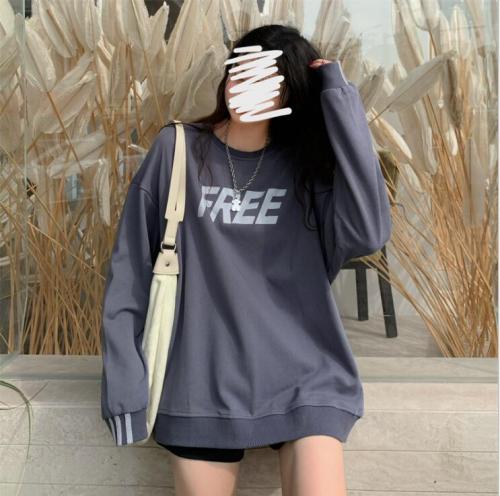 Smasell 大人服 Tシャツ 長袖 レディース 秋 薄型 ゆったり シンプル カジュアル トレンド 人気