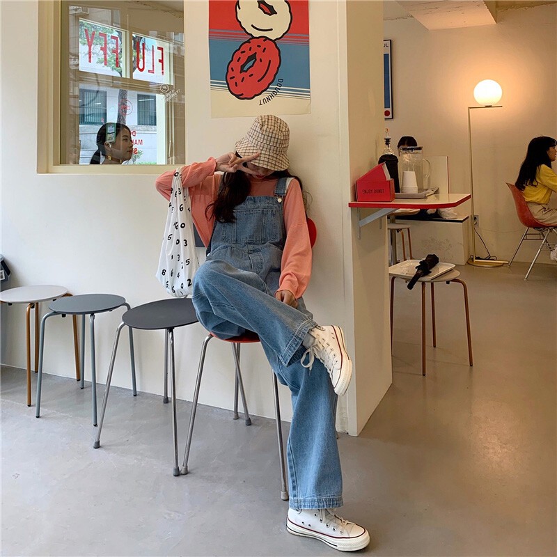 Smasell 秋新作 レディース 大人かわいい オーバーオール ジーンズ ワイドパンツ デニム Denim サロペット