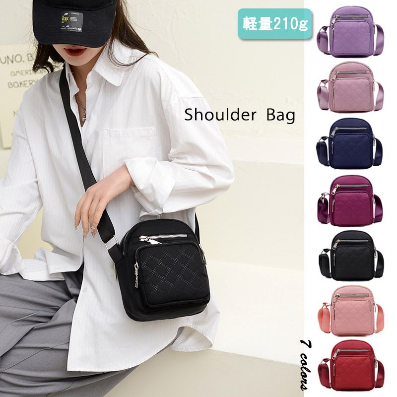 日本倉庫即納】ナイロン製スマホショルダー ミニ ショルダーバッグ  