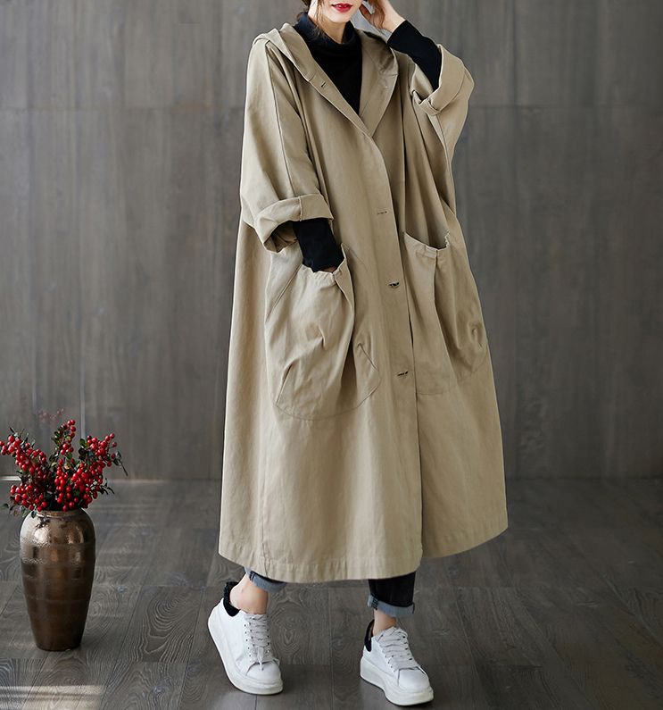 21秋冬新作 トレンド レディース トレンチ コート カジュアル ロング フードつき 大きめ Smasell スマセル 公式通販 サスティナブルアウトレットモール スマセル