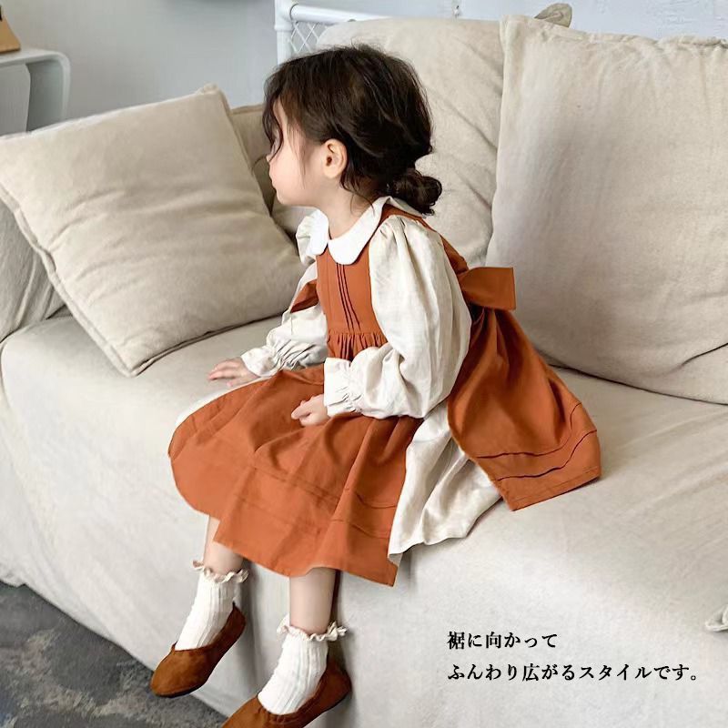 23新作 韓国子供服 子供 キッズ 女の子 かわいい 刺繍ワンピース ふんわり パフスリーブ おしゃれ 長袖 Smasell スマセル 公式通販 サスティナブルアウトレットモール スマセル