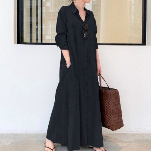 21春夏新作 レディースワンピース シャツ ワンピース マキシ トレンド 着回し 体系カバー Smasell スマセル 公式通販 サスティナブルアウトレットモール スマセル