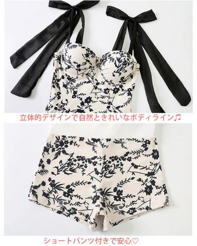 22新作 レディース ワンピース 水着 花柄 ビキニ風 セクシー かわいい リボンストラップ Smasell スマセル 公式通販 サスティナブルアウトレットモール スマセル