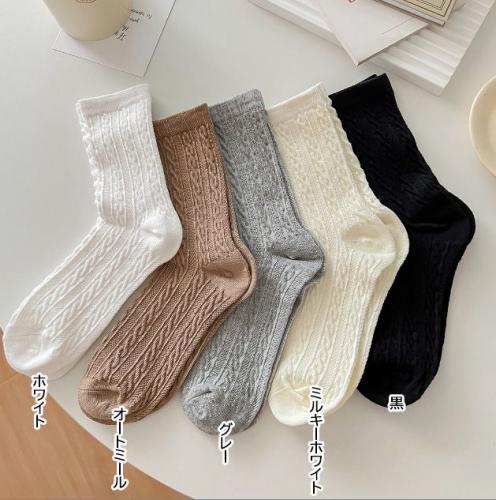靴下 レディース ソックス おしゃれ 大人かわいい 伸縮 綿混素材 華やか シンプル 無地 万能 上品 Smasell スマセル 公式通販 サスティナブルアウトレットモール スマセル