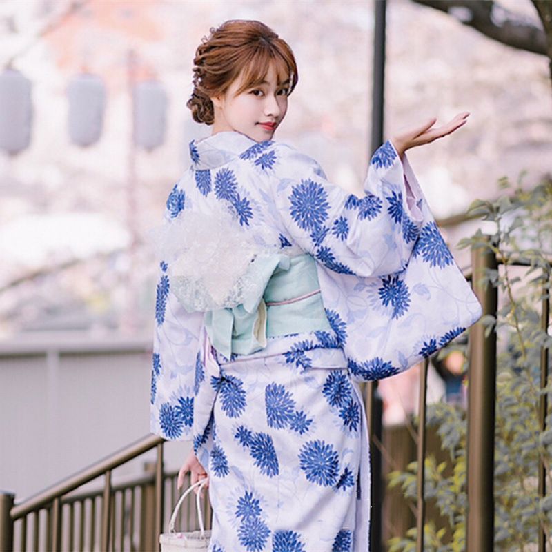 涼感素材花柄浴衣セット（フリーサイズ） 水彩花柄浴衣セット[gi1505] | レディースファッション通販の