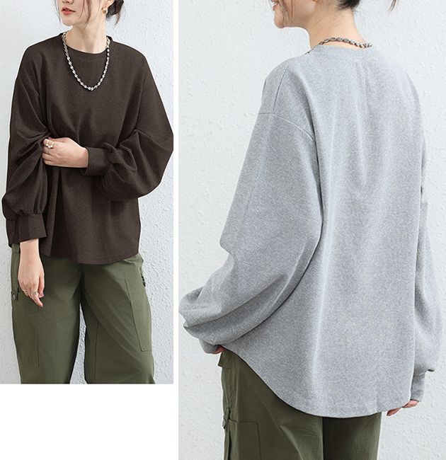 BoTT ワッフル生地 アートプリント 長袖カットソー オリーブ 美品 BoTT ワッフル生地 アートプリント 長袖カットソー オリーブ 美品 楽天