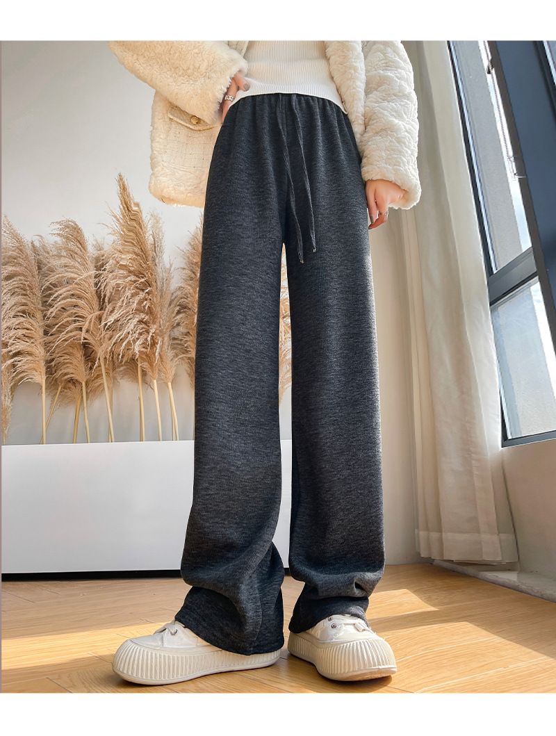 新作 レディース 裏起毛 ロングパンツ 裏ボア ワイドパンツ ボトムス