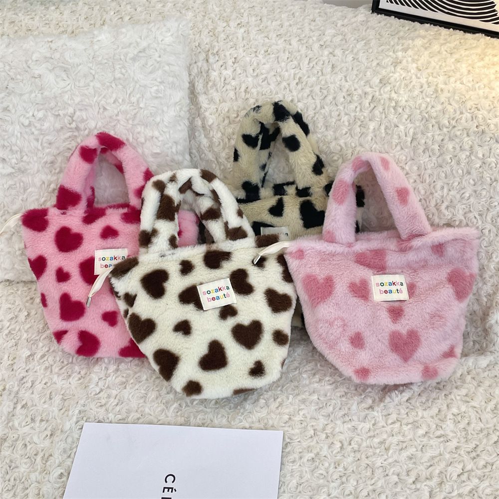 新作 トートバッグ ヒョウ柄 レオパード柄 もこもこ プードルファー