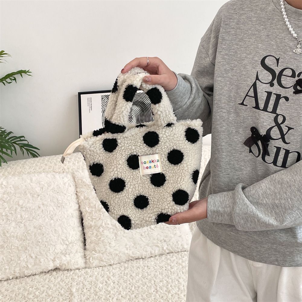 新作 トートバッグ ヒョウ柄 レオパード柄 もこもこ プードルファー