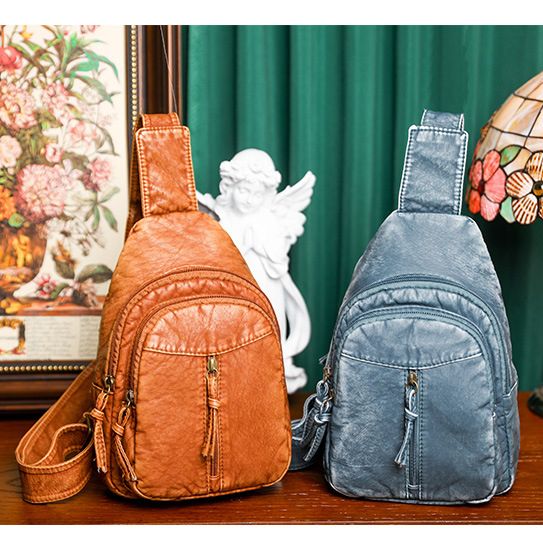 レディース ボディバッグ ワンショルダー バックバッグ フェイクレザー 