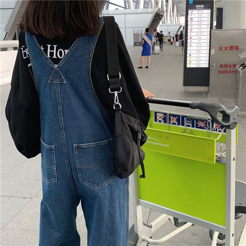 レディース 大人かわいい オーバーオール ジーンズ ワイドパンツ 