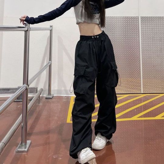 2023新作 トレンド レディース カーゴパンツ イージー ズボン ワイド  