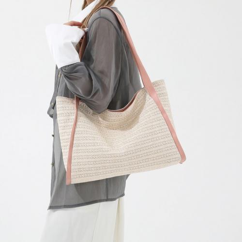 新作 トートバッグ 麦わら風 かご風 ストローバッグ ナチュラル