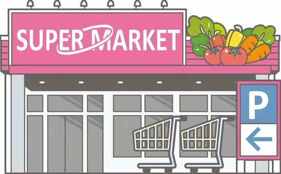 24時間営業スーパーが隣接