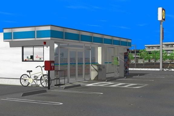 コンビニまで徒歩1分、飲食店街まで徒歩5~10分