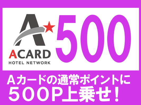 【プラス500P】Aカードポイント500P上乗せプラン(素泊まり) 画像その1