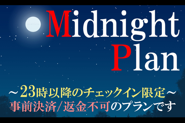 【公式サイト限定】23時チェックイン Midnight Plan -素泊- 画像その1