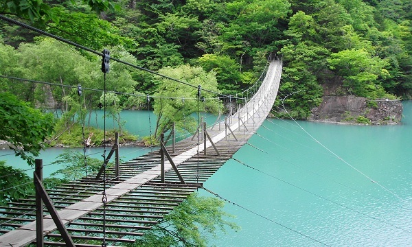 寸又峡温泉、夢の吊橋
