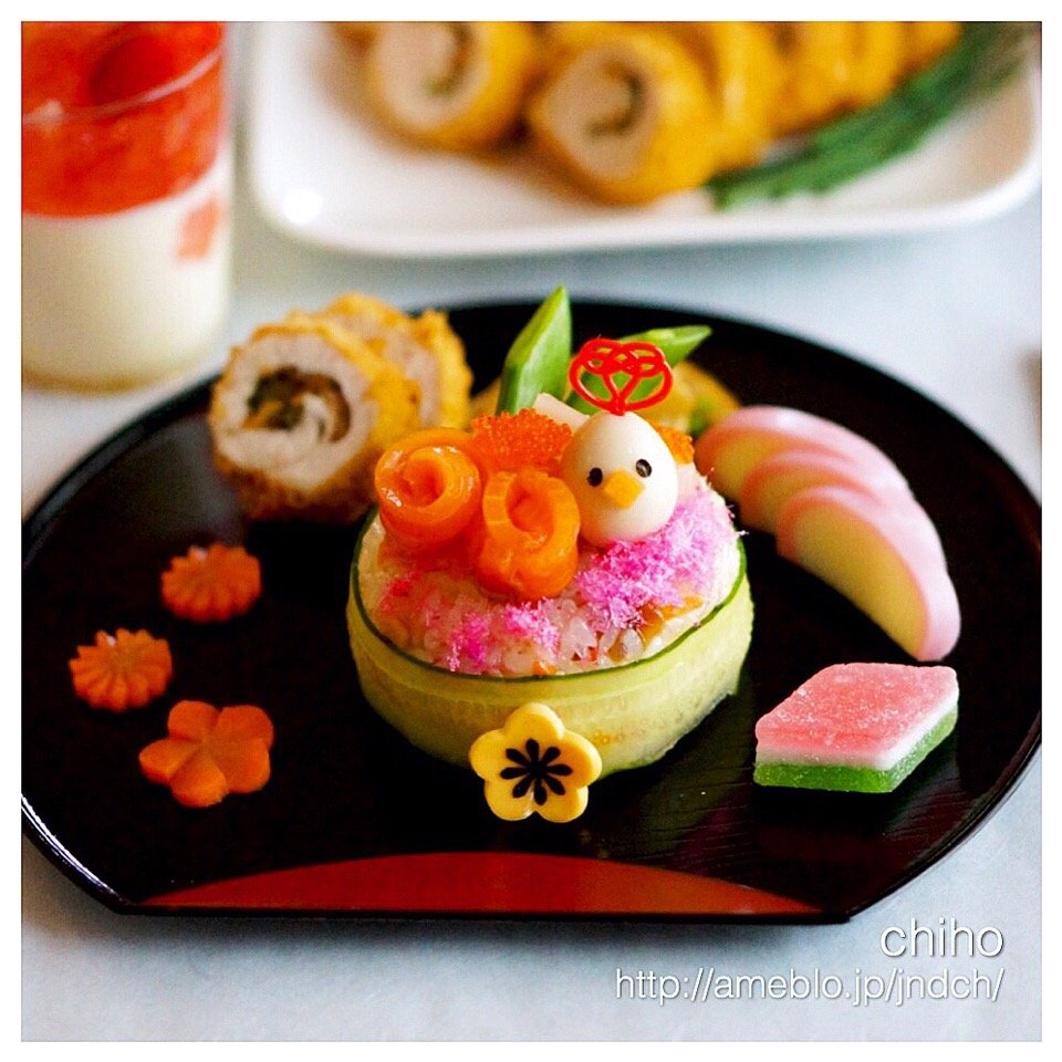 娘ちゃん喜ぶ〜ひな祭りの素敵なテーブル演出♪お料理デザートおみやげ