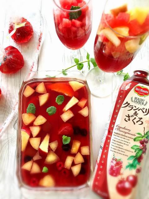 パッと作れてドカンと受ける！女子会ホムパのデザートは「HEALTHY GARDEN  クランベリー＆ざくろ」で作る“美女ゼリー”に決定