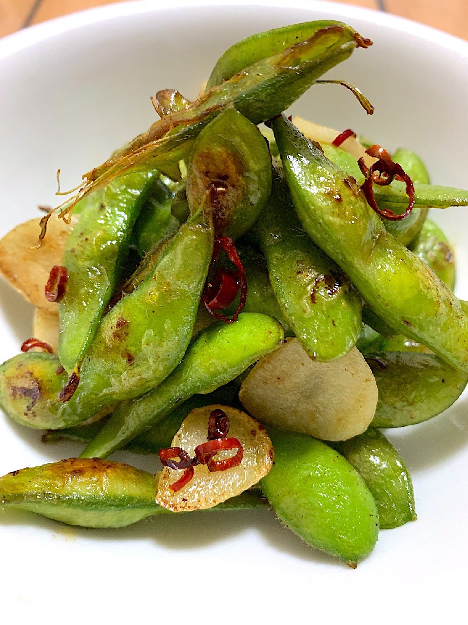 指まで美味しいシリーズ！！「焼き枝豆♪」