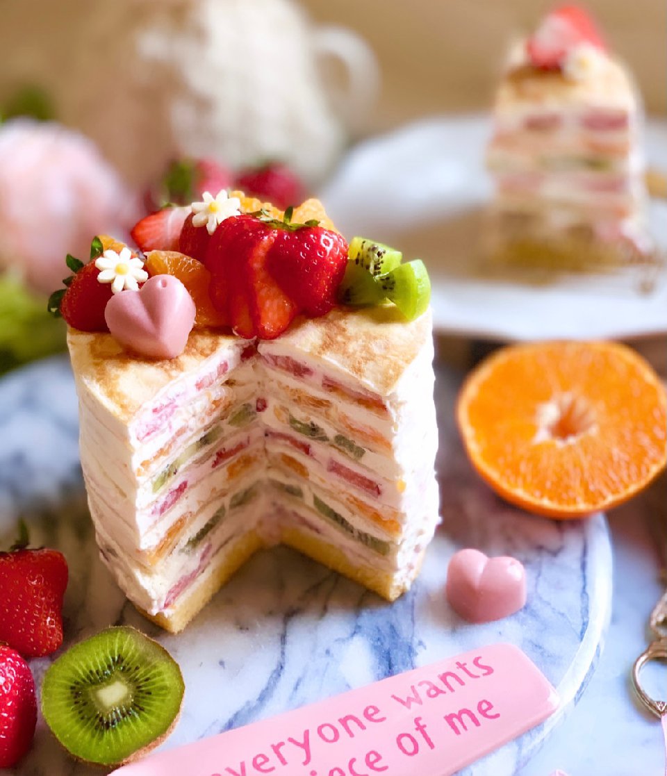 憧れのデザート♪フルーツミルクレープを作ってみました♪