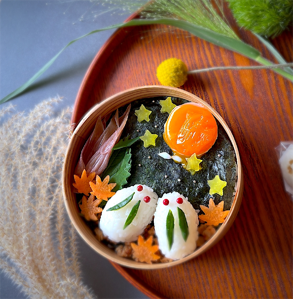 夜空を眺めてお月見の日料理