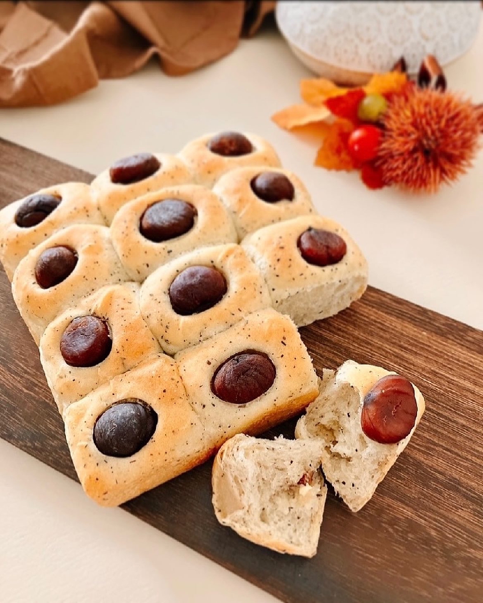 しっとり秋♡栗とほうじ茶のおやつ♪