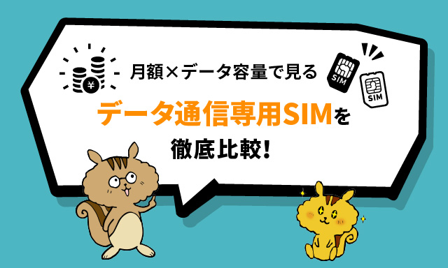 価格×容量別でわかりやすい!データ通信専用SIMを徹底比較