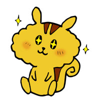 喜ぶ弟リスのイラスト
