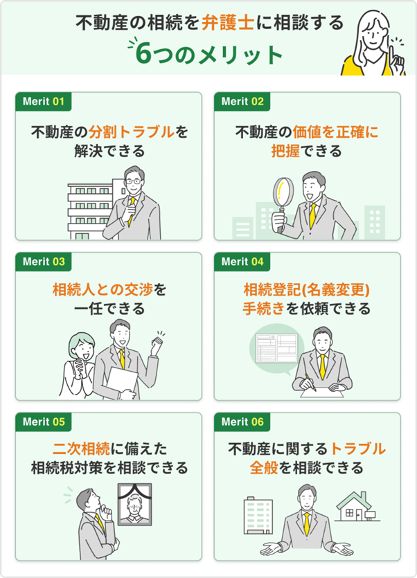不動産の相続を弁護士に相談・依頼する6つのメリット