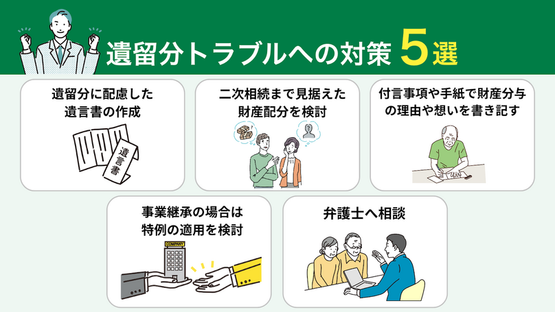 生前贈与で遺留分トラブルを起こさないための対策5選