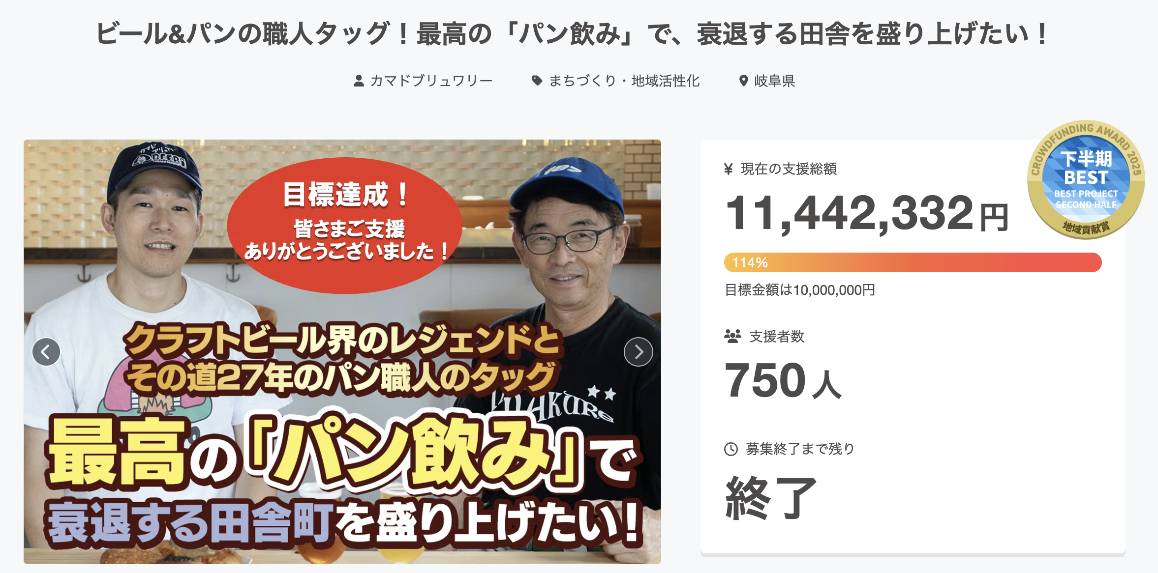カマドブリュワリーのプロジェクト