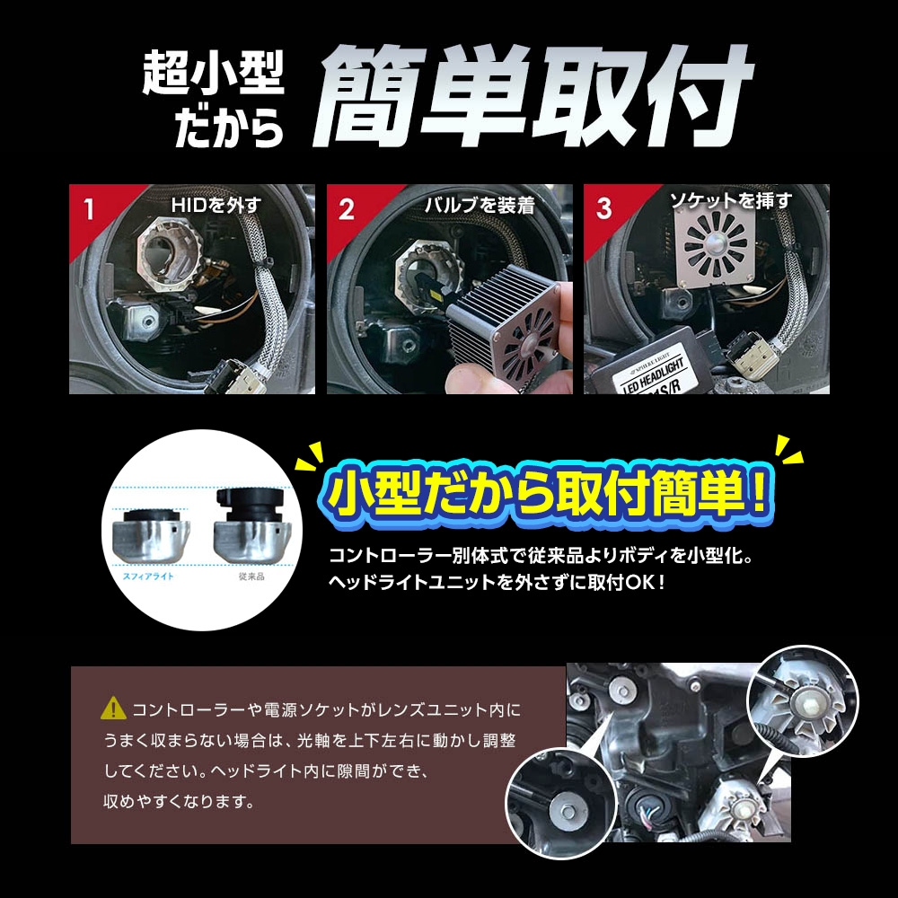 純正HID用LEDヘッドライト D1S/R 6000K [SLGD1SR060] / ¥24,364