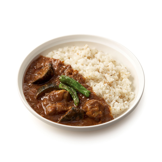 茄子と鶏肉のスパイシーカレー