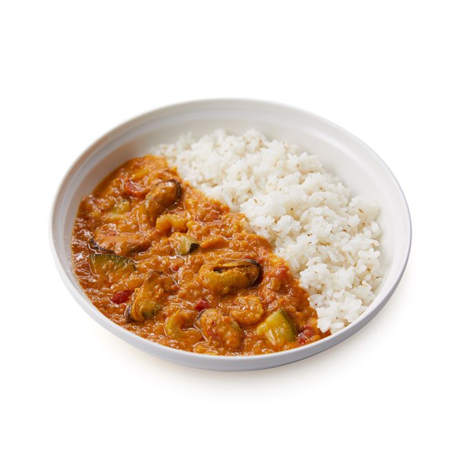 夏野菜とムール貝のカレー