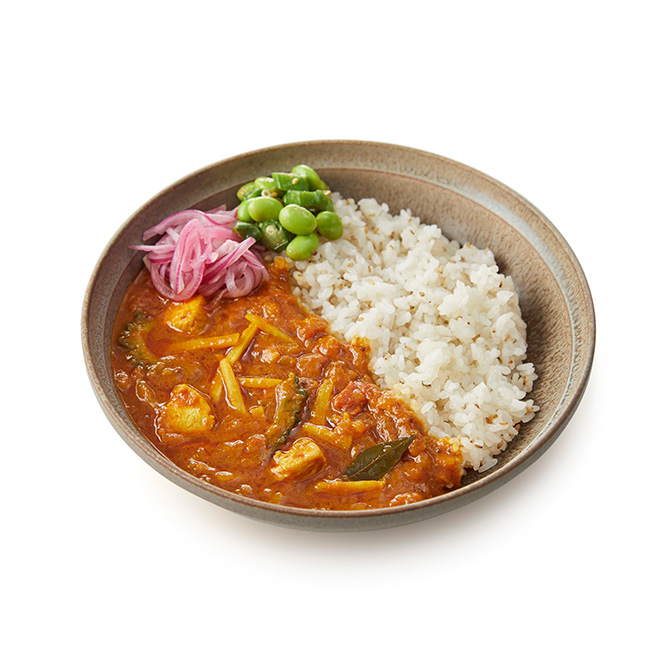 ゴーヤーと鶏肉のウプカレー