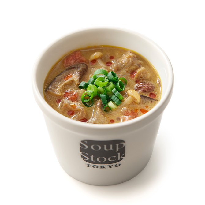 黒毛和牛の牛すじと牛蒡の和風カレースープ