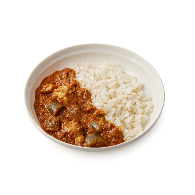 茄子と鶏肉のスパイシーカレー