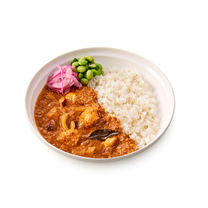 バルタラッチャチキンカレー(南インド風ローストココナッツカレー)