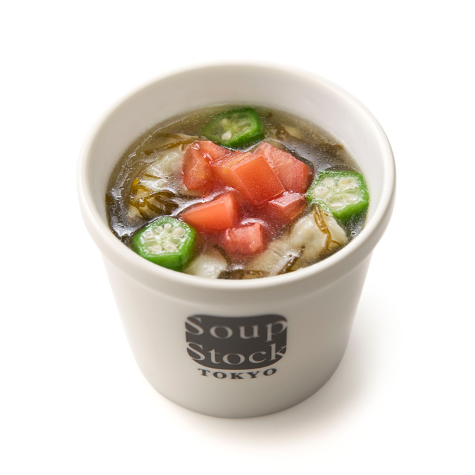 いぜな島産もずくとオクラのスープ