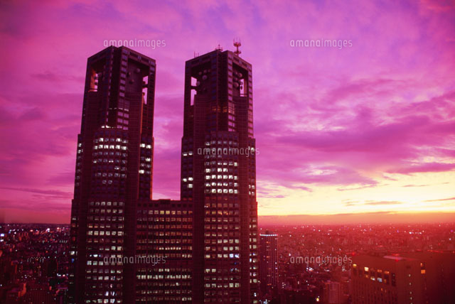 東京都庁舎の夕景
(c)HIROYUKI MATSUMOTO/SEBUN PHOTO