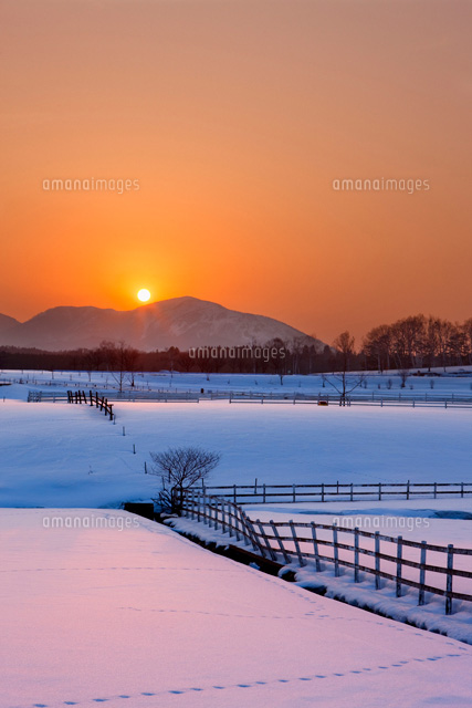 雪の蒜山高原夕景
(c)YOSHITSUGU NISHIGAKI/SEBUN PHOTO