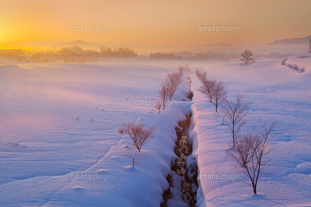 朝の雪原と蒜山高原
(c)YOSHITSUGU NISHIGAKI/SEBUN PHOTO